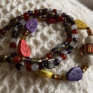3 small beaded bracelets